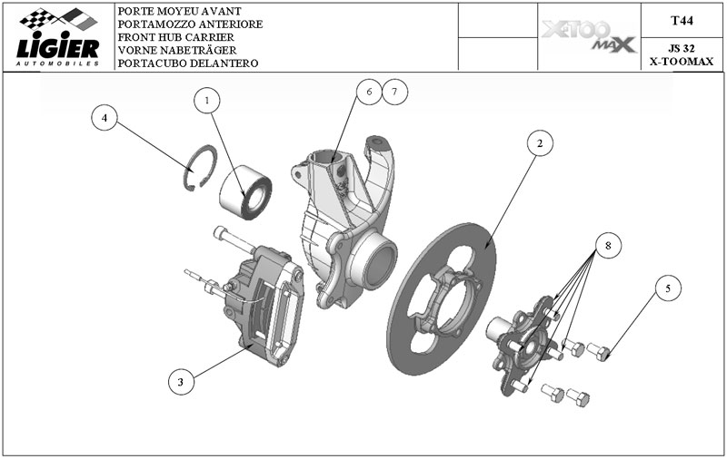 44.Front hub carrier T44