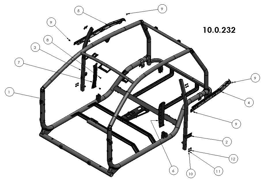 I002 - Body frame (chnr 6489)