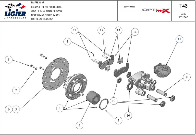 48.Rear brake spare parts T48