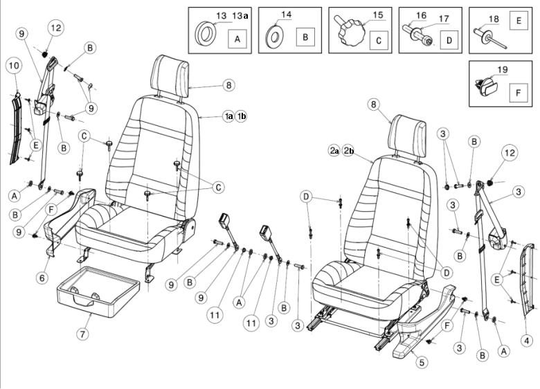 A016 - Seats - seat belts (chnr 2670-->)