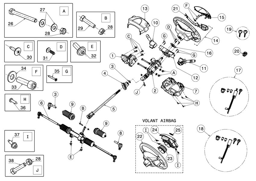 A015 - Steering and stalks - switches (chnr 2670-->)