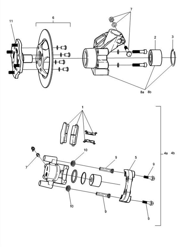 12 - Front hub - brakes