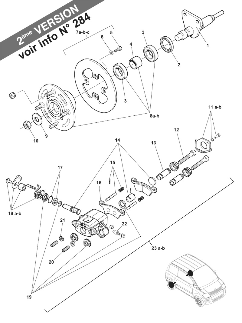 B008 - Rear brake hub 2nd version (chnr 109947>)