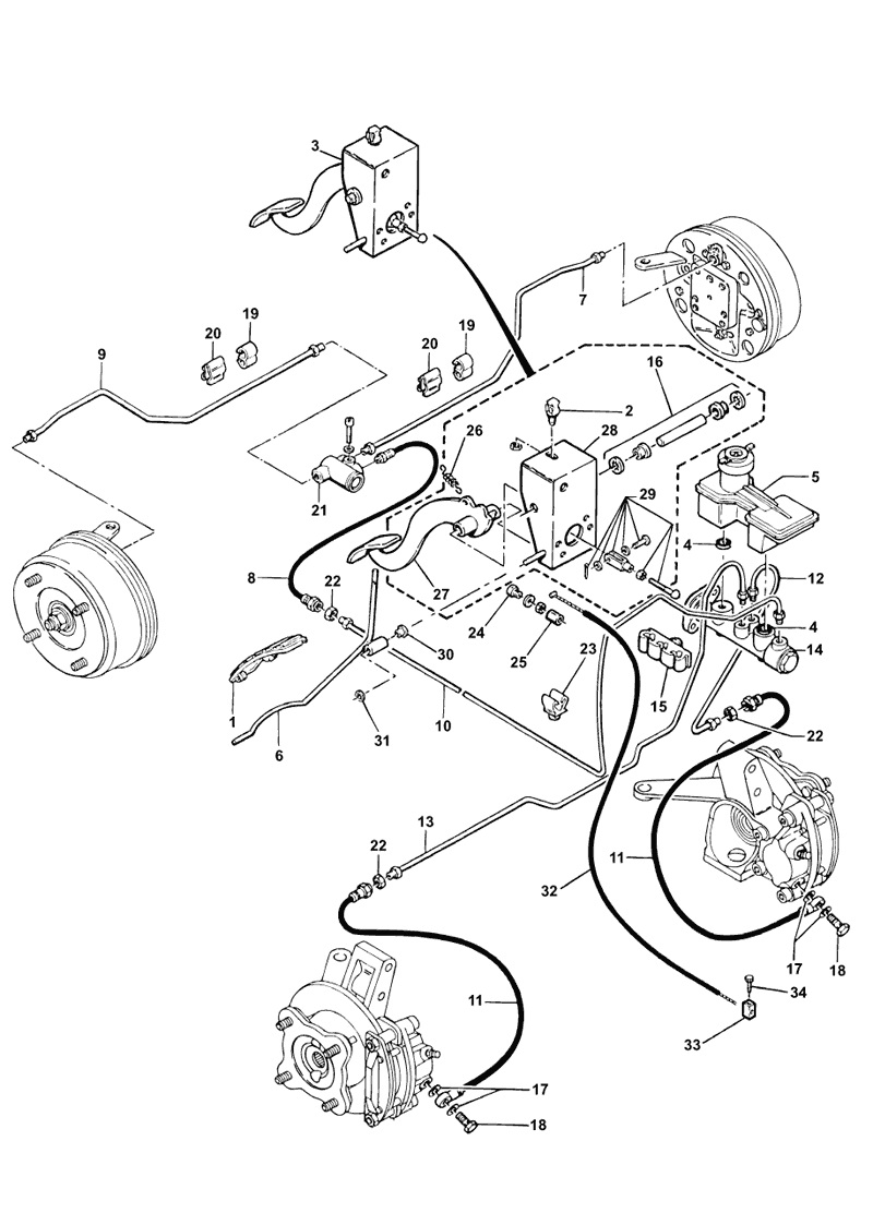B002 - Brake circuit  - Pedals