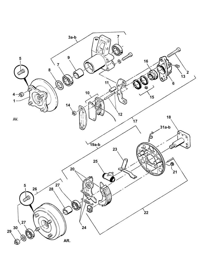 B003 - Front & Rear brake hub