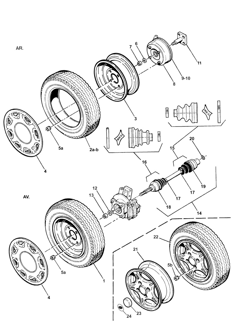B007 - Wheels - Driveshafts