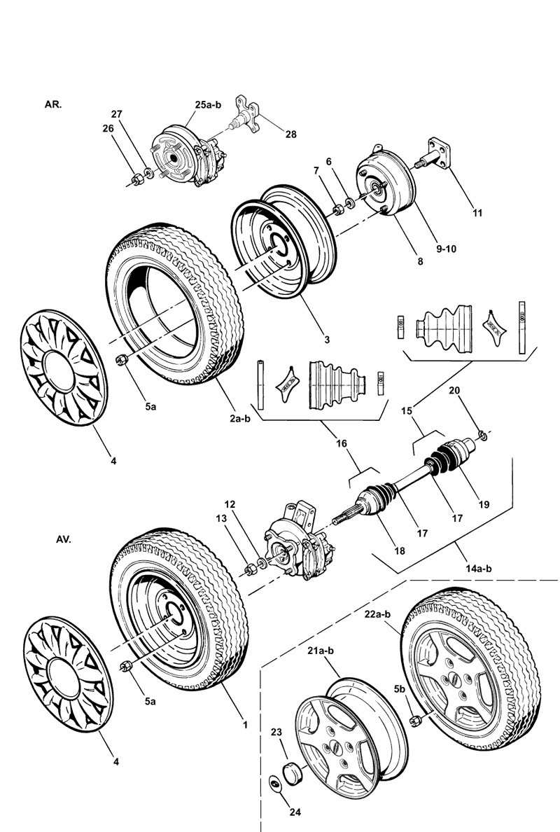 B009 - Wheels - Driveshafts