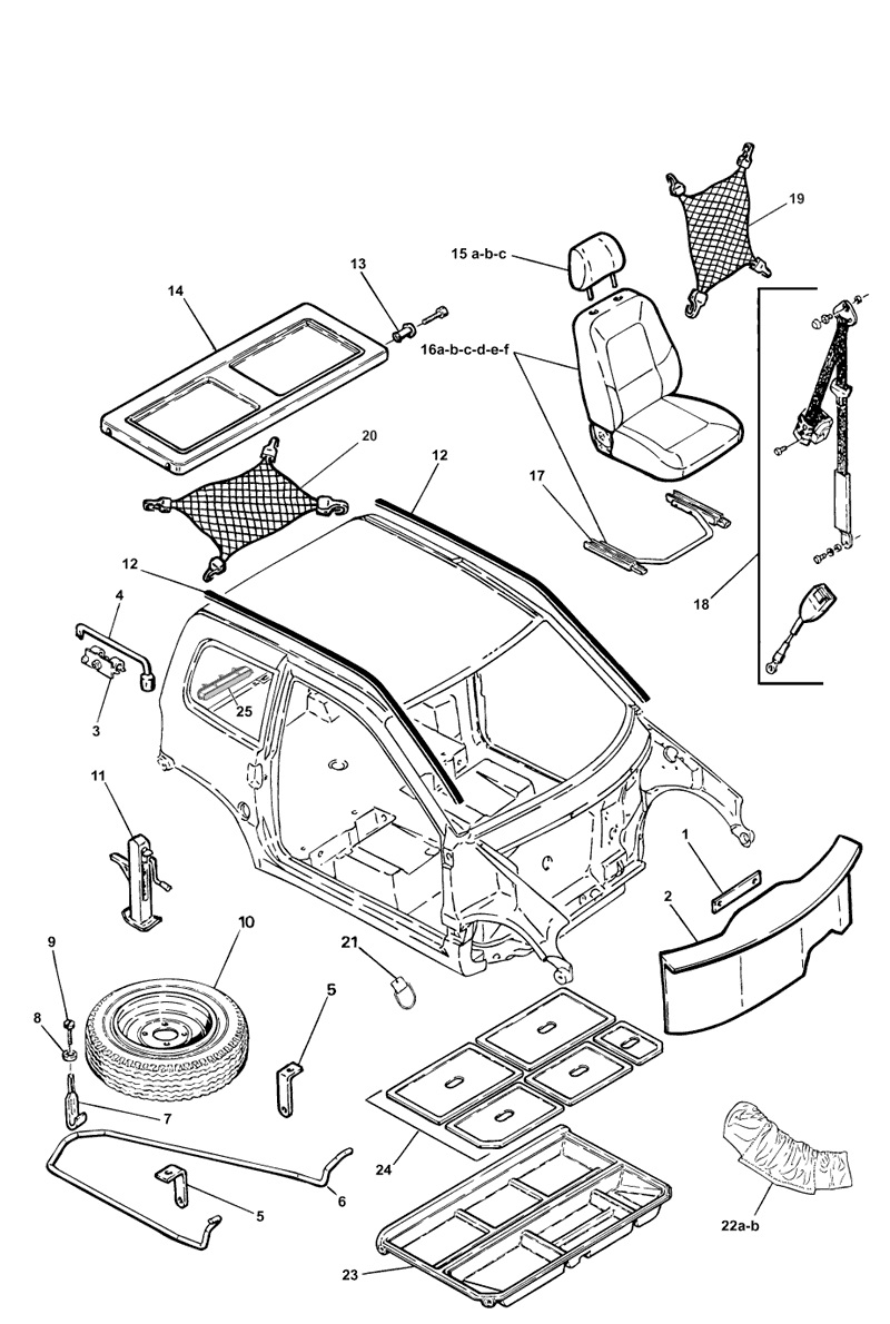 D004 - Seats - Seatbelts -Accessories