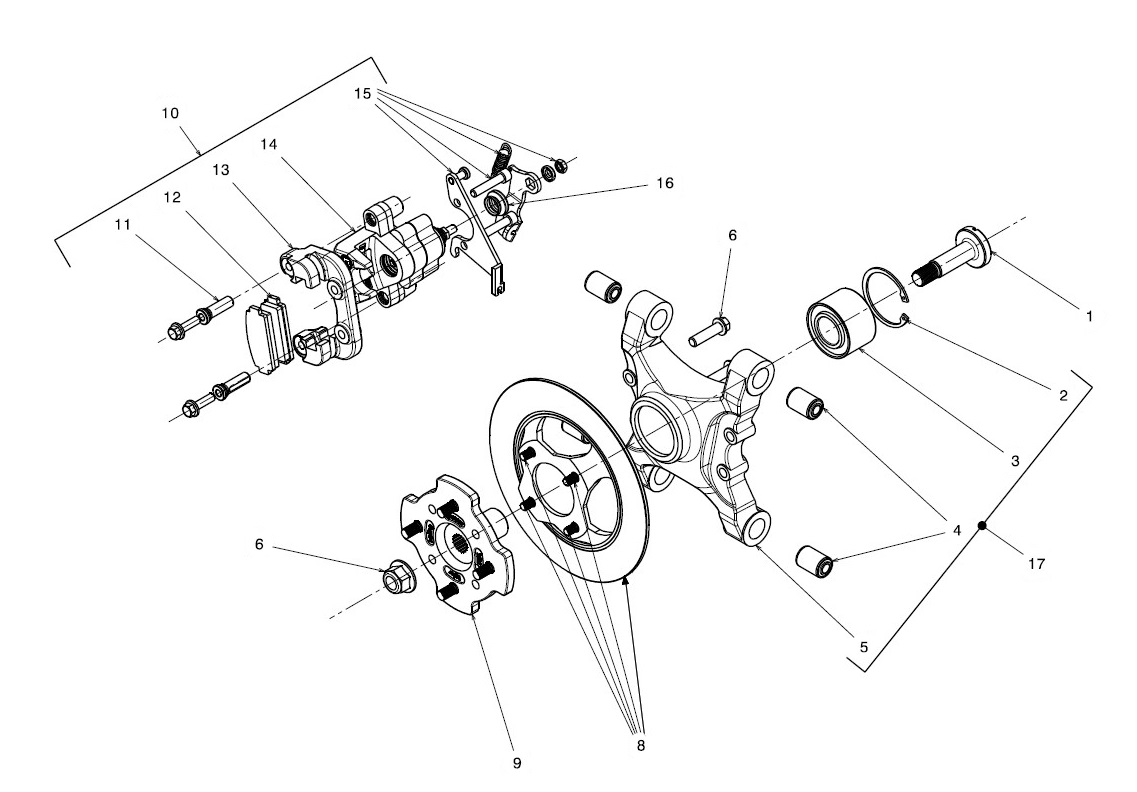 B006 - Rear brake hub