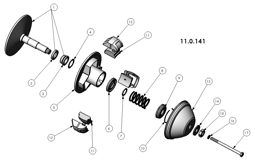 T33 Engine variator parts