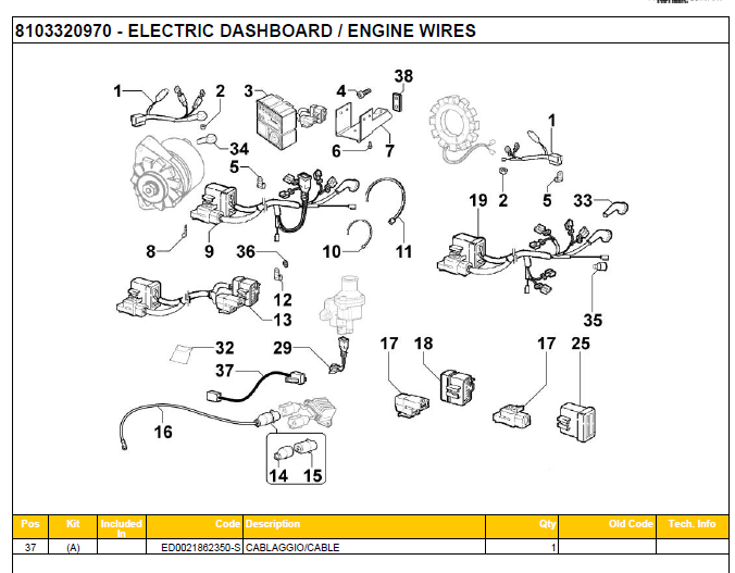 ELECTRIC DASHBOARD-ENGINE WIRES