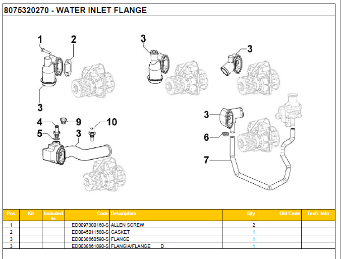 WATER INLET FLANGE